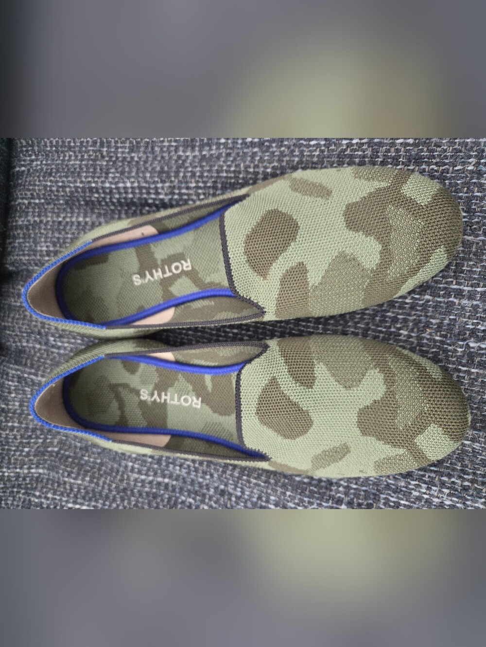 Rothy's Olive Camo Loafers Size 9.5